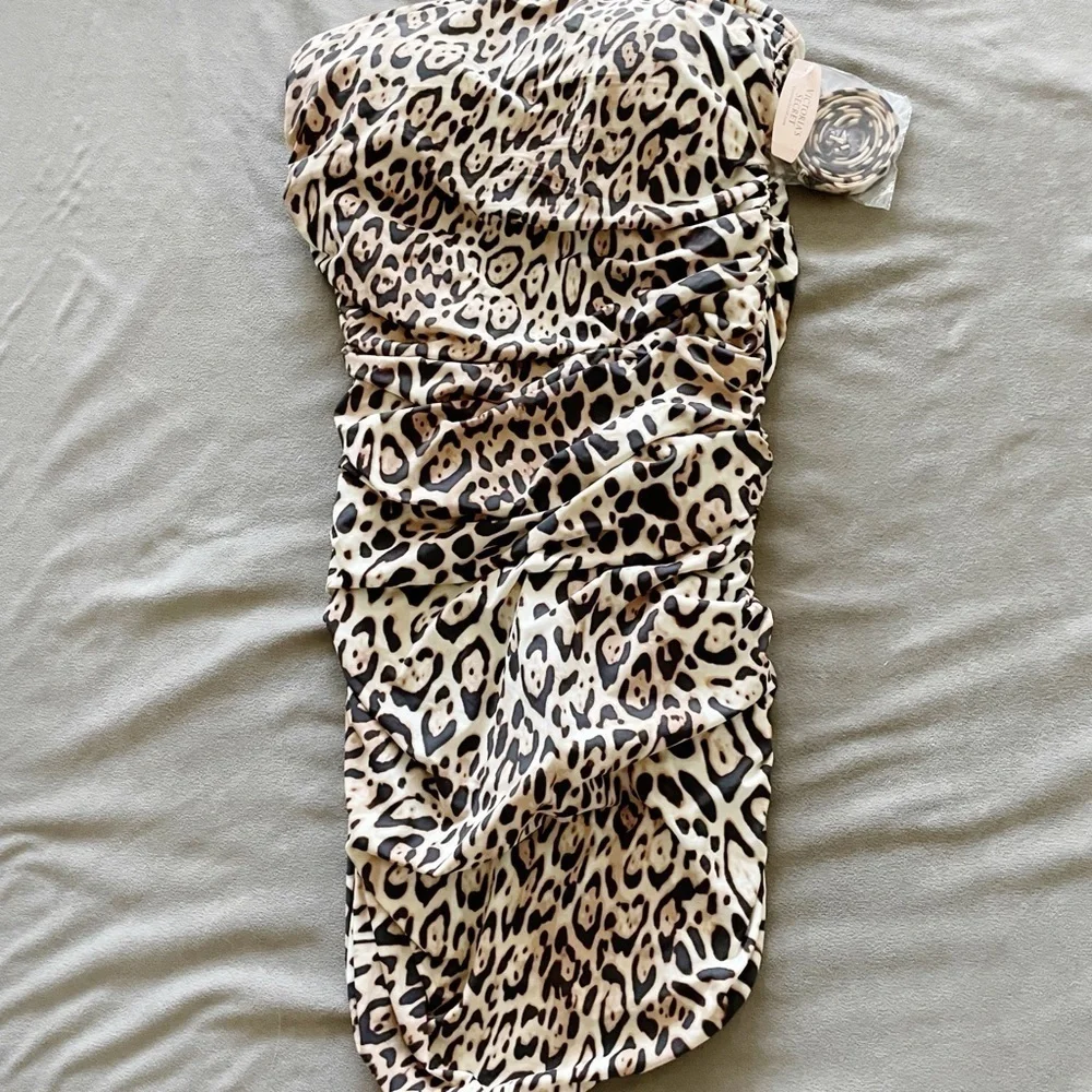 Victoria's Secret Leopard Print Skirted One Piece Swimsuit Dress